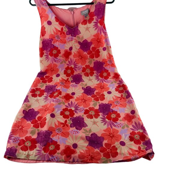Old Navy Floral Sleeveless Lined Dress Womens size 14 Y2k Colorful - Picture 1 of 4